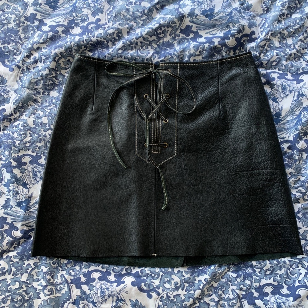 Free People Leather Skirt